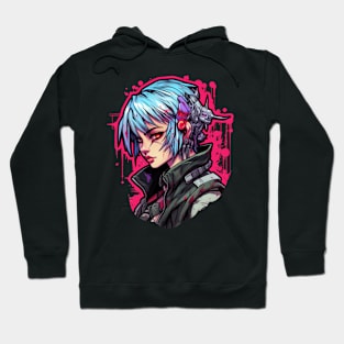 Cyberpunk Girl Tokyo Anime Hoodie